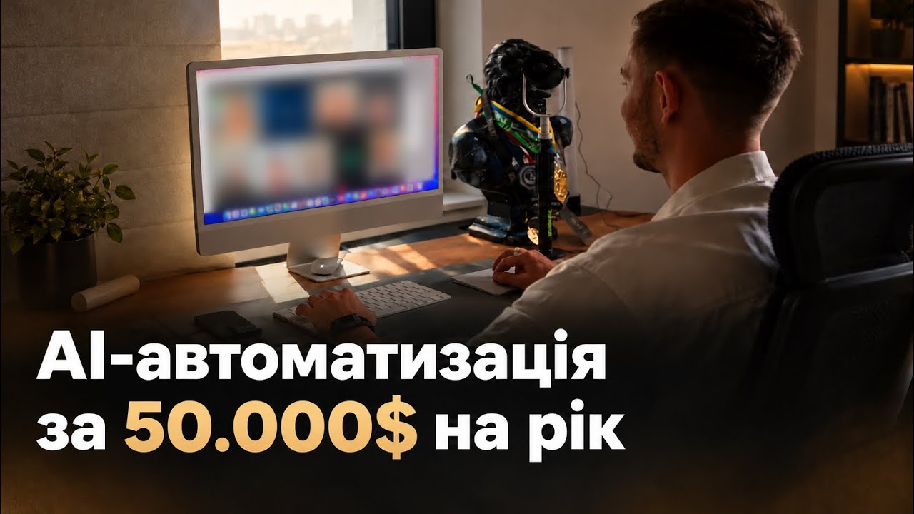 Превʼю YouTube-розбору: продаж AI-автоматизації на рік